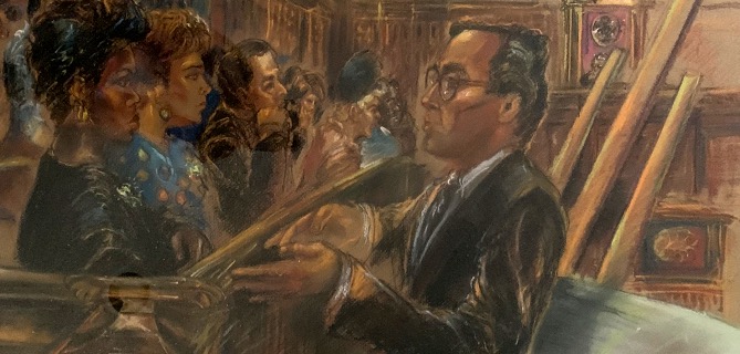 courtroom drawing