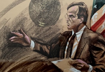 courtroom drawing