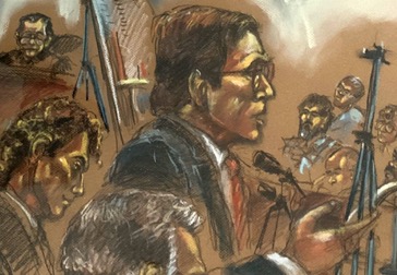 courtroom drawing